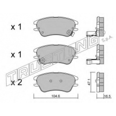 518.0 TRUSTING Комплект тормозных колодок, дисковый тормоз