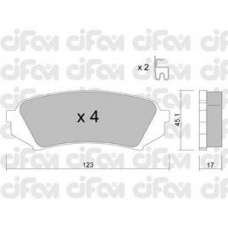 822-453-0 CIFAM Комплект тормозных колодок, дисковый тормоз