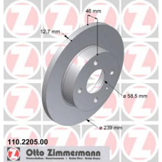 110.2205.00 ZIMMERMANN Тормозной диск