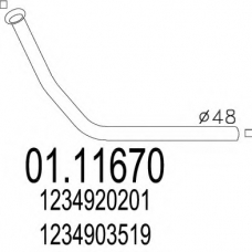 01.11670 MTS Труба выхлопного газа
