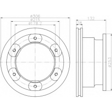 8DD 355 115-541 HELLA Тормозной диск