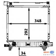 8MK 376 712-161 HELLA Радиатор, охлаждение двигателя