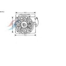 BW7511 AVA Вентилятор, охлаждение двигателя