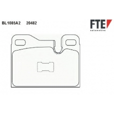BL1085A2 FTE Комплект тормозных колодок, дисковый тормоз