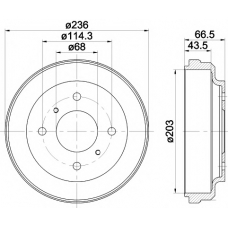 MBD306 MINTEX Тормозной барабан