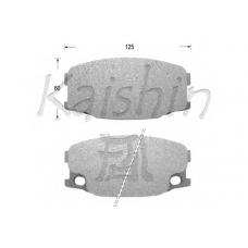 D6091 KAISHIN Комплект тормозных колодок, дисковый тормоз