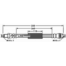 FBH7512 FIRST LINE Тормозной шланг