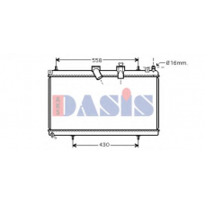 060059N AKS DASIS Радиатор, охлаждение двигателя