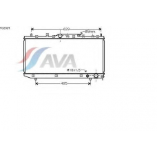 TO2324 AVA Радиатор, охлаждение двигателя