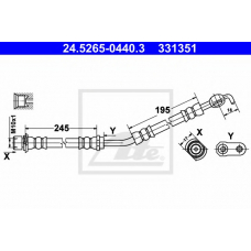 24.5265-0440.3 ATE Тормозной шланг