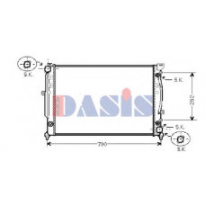 480011N AKS DASIS Радиатор, охлаждение двигателя