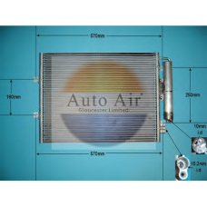 16-9011 AUTO AIR GLOUCESTER Конденсатор, кондиционер