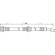 HOS3183 APEC Тормозной шланг