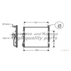 H559-09 ASHUKI Конденсатор, кондиционер