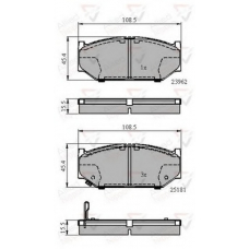 ADB3998 COMLINE Комплект тормозных колодок, дисковый тормоз
