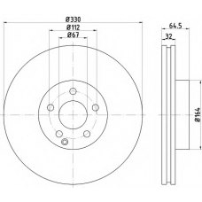 8DD 355 109-432 HELLA PAGID Тормозной диск