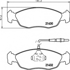 8DB 355 007-711 HELLA Комплект тормозных колодок, дисковый тормоз