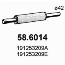 58.6014 ASSO Средний глушитель выхлопных газов