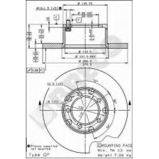 BS 7272 BRECO Тормозной диск