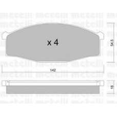 22-0497-0 METELLI Комплект тормозных колодок, дисковый тормоз