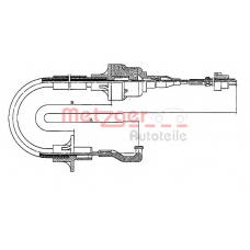 11.256 METZGER Трос, управление сцеплением