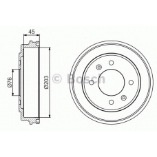 0 986 477 234 BOSCH Тормозной барабан