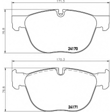 8DB 355 012-541 HELLA Комплект тормозных колодок, дисковый тормоз