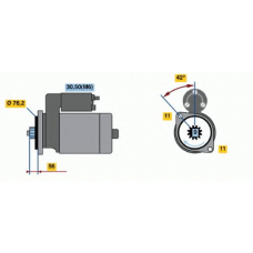 0 001 121 003 BOSCH Стартер