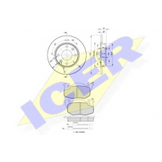 30866-4689 ICER Комплект тормозов, дисковый тормозной механизм