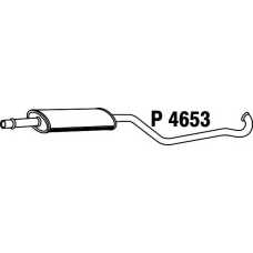 P4653 FENNO Средний глушитель выхлопных газов