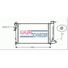 1500131 KUHLER SCHNEIDER Радиатор, охлаждение двигател