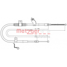 17.2290 METZGER Трос, стояночная тормозная система