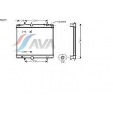 PE2277 AVA Радиатор, охлаждение двигателя