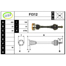 FI312 SERA Приводной вал