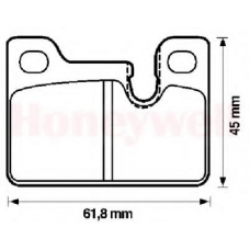 571489B BENDIX Комплект тормозных колодок, дисковый тормоз