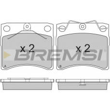 BP2802 BREMSI Комплект тормозных колодок, дисковый тормоз