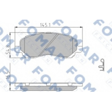 FO 935881 FOMAR ROULUNDS Комплект тормозных колодок, дисковый тормоз