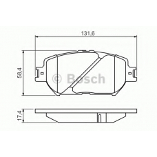 0 986 494 418 BOSCH Комплект тормозных колодок, дисковый тормоз