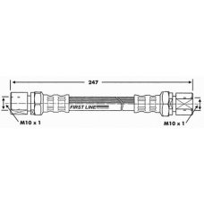 FBH6944 FIRST LINE Тормозной шланг