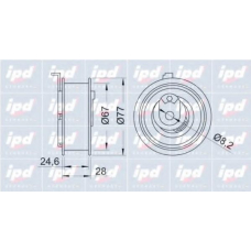 15-3212 IPD Натяжной ролик, ремень грм