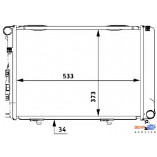 8MK 376 710-651 HELLA Радиатор, охлаждение двигателя