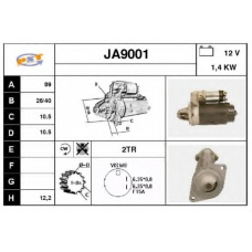 JA9001 SNRA Стартер