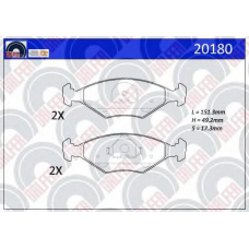 20180 GALFER Комплект тормозных колодок, дисковый тормоз