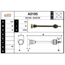 A2105 SNRA Приводной вал