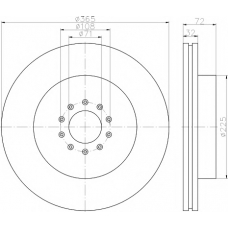 8DD 355 116-851 HELLA PAGID Тормозной диск