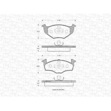 363702160355 MAGNETI MARELLI Комплект тормозных колодок, дисковый тормоз