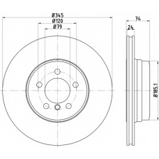 8DD 355 122-251 HELLA PAGID Тормозной диск