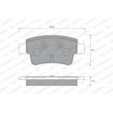151-1795 WEEN Комплект тормозных колодок, дисковый тормоз