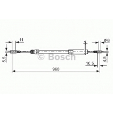 1 987 477 219 BOSCH Трос, стояночная тормозная система