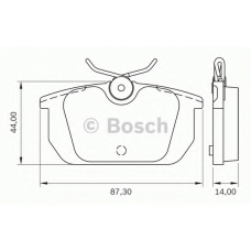 0 986 BB0 159 BOSCH Комплект тормозных колодок, дисковый тормоз